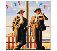 Artopweb TW21878 VETTRIANO Seaside Sharks Decorative Panel, Wood MDF, Multicolour, 32x36 Cm