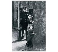 Artopweb TW22282 Charlie Chaplin Decorative Panel, Wood MDF, Multicolour, 60x90 Cm
