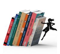 Artori Design | "Supergal" | Fermalibro Superwoman femminile in Metallo Nero | Fermalibri unici | Regali per ragazze | Regali per gli amanti dei libri | Originale fermalibri