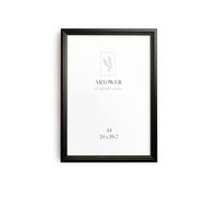 Artower® Cornice Foto Vintage Legno Nero A4 21x30 cm | Cornice con Vetro Plexiglass DIN A4 | Quadro Piccolo 21 x 29,7 cm, Collage Foto, Poster | Portafoto da Tavolo | Decorazione Parete per Stanza