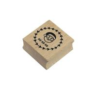 Artoz Timbro in legno - "Babbo Natale Ho" - 40 x 40 mm - Timbro per fai da te per Natale, inviti, saluti