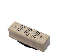 Artoz Timbro in legno con scritta "Ho Ho Ho", 60 x 20 mm, timbri per fai da te per Natale, inviti, saluti