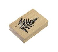 Artoz Timbro in legno - "Felce" - 70 x 50 mm - Timbro per biglietti fai da te per inviti, compleanni, saluti