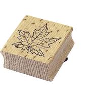Artoz Timbro in legno - "foglia d'acero" - 40 x 40 mm - Timbro per biglietti fai da te per inviti, compleanni, saluti