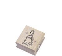 Artoz Timbro in Legno 'Gnomo' - 40 x 40 mm - Per Fai Da Te, Natale, Inviti, Saluti