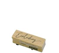Artoz Timbro in legno - "Invito" - 20 x 60 mm - Timbro per biglietti fai da te per inviti di matrimonio, compleanno, comunione, battesimo
