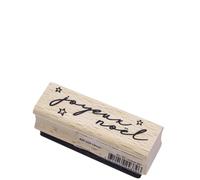 Artoz Timbro in legno - "Joyeux noël" - 60 x 20 mm - Timbro per fai da te per Natale, inviti, saluti