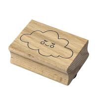 Artoz Timbro in legno - "Nuvola" - 50 x 35 mm - Timbro per biglietti fai da te per inviti, compleanni, saluti