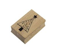 Artoz Timbro - Timbro in legno - "Albero di Natale" - 50 x 35 mm - Timbro con motivo per creare biglietti per Natale, inviti, auguri