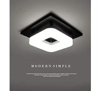 Artpad Modern Corridor Plafoniera 12W Nero Base metallica Acrilico Ripari Corridoio Passway LED Plafoniera quadrata Luce bianca