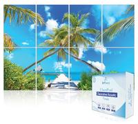 ArtPeazy 8 pannelli decorativi autoadesivi insonorizzanti da parete, trattamento fonoassorbente per studio di registrazione, home theater, ufficio o hotel (spiaggia tropicale, 121,9 x 81,3 x 1,1 cm)