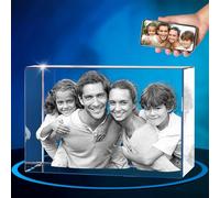 ArtPix 3D Crystal Photo, immagine 3D incisa al laser, cristallo rettangolare inciso, regali di compleanno commemorativi personalizzati per mamma, papà