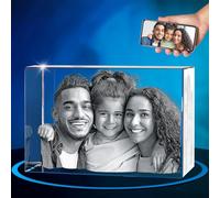 ArtPix 3D Crystal Photo, immagine 3D incisa al laser, cristallo rettangolare inciso, regali di compleanno commemorativi personalizzati per mamma, papà
