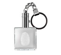 ArtPix 3D Portachiavi personalizzati con luce, cristallo di impronte digitali inciso al laser 2D, accessori per portachiavi
