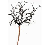 artplants.de Corallo Finto Spunky su Stelo, con Brillantini, Nero, 20cm - Corallo Artificiale - Pianta Finta