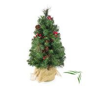 artplants.de Mini Albero di Natale BUKAREST, Decorato, 75 Rami, 45cm, Ø 25cm