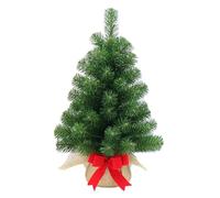 artplants.de Mini Albero di Natale WARSCHAU, Verde, Sacco di Iuta, 60cm, Ø 40cm - Albero Tessile/Abete di Natale