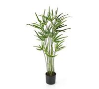 artplants.de Pianta di papiro Decorativa con 16 Fronde, 190 Foglie, 80cm - Pianta Artificiale/Cespuglio Ornamentale