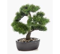 artplants.de Pino Artificiale Bonsai di plastica GALDOS in Ciotola, 30cm