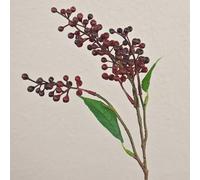artplants.de Ramo Artificiale di sambuco TEITH con Frutti, Bordeaux, 40 cm - Ramo Artificiale di Bacche
