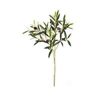 artplants.de Ramo d'olivo Artificiale con 105 Foglie, 6 Olive, Verde, 50cm -Olive Decorative/Decorazione pensile