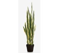artplants.de Sansevieria Artificiale Elene, Verde-Giallo, 95cm | Sansevieria Finta - Succulenta Finta