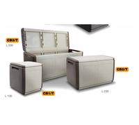BAULE PORTATUTTO cm 138 x 53 x H 57 - tortora/ecru ART PLAST
