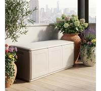 ArtPlast Baule da Esterno Contenitore in Plastica Dimensioni 138x53x57 cm colore Tortora/Ecrù