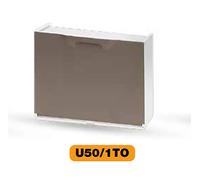 Scarpiera modulare unika bianco/tortora cm 51x17,3 h.cm 40,1