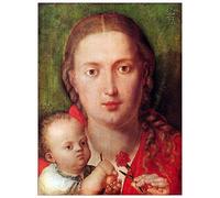ArtPlaza Albrecht Dürer Mary with The Carnation Pannello Decorativo, Legno, Multicolore, 60x80 cm
