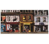 ArtPlaza Art Studio-Buildings Pannello Decorativo, Legno MDF, Multicolore, 140 x 70 cm