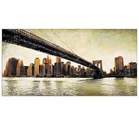 ArtPlaza AS10024 Pannello Decorativo, Brooklyn Bridge View-(Daniels), Legno, Multicolore, 100 x 1.8 x 50 cm
