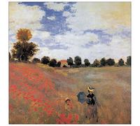 ArtPlaza AS10160 Pannello Decorativo, Campo di Papaveri Detail-(Monet), Legno, Multicolore, 30 x 1.8 x 30 cm
