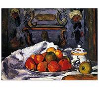 ArtPlaza Cezanne Paul Still Life Bowl of Apples Pannello Decorativo, Legno, Multicolore, 80x60 cm