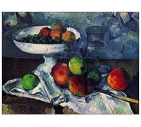 ArtPlaza Cezanne Paul Still Life with Fruit Bowl Pannello Decorativo, Legno, Multicolore, 80x60 cm