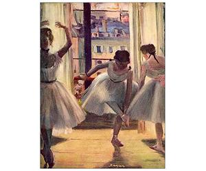 ArtPlaza Degas Edgar Three Dancers in a Practice Room Pannello Decorativo, Legno, Multicolore, 60x80 cm