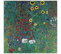 ArtPlaza Klimt Gustav-Garden with Crucifix 2 Pannello Decorativo, Legno MDF, Multicolore, 70 x 70 cm
