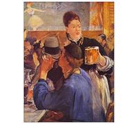 ArtPlaza Manet Ãdouard-Beer Waitress Pannello Decorativo, Legno MDF, Multicolore, 90 x 120 cm
