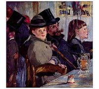 ArtPlaza Manet Ãdouard-Cabaret in Reichshoffen Pannello Decorativo, Legno MDF, Multicolore, 100 x 100 cm