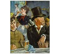 ArtPlaza Manet Ãdouard-Cafe Concert Pannello Decorativo, Legno MDF, Multicolore, 90 x 120 cm