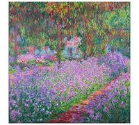 ArtPlaza Monet Claude Artists Garden Pannello Decorativo, Legno, Multicolore, 100x100 cm
