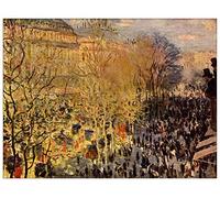 ArtPlaza Monet Claude-Boulevard of Capucines in Paris Pannello Decorativo, Legno MDF, Multicolore, 80 x 60 cm