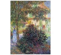 ArtPlaza Monet Claude-Camille Garden of The House in Argenteuil Pannello Decorativo, Legno MDF, Multicolore, 90 x 120 cm
