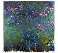 ArtPlaza Monet Claude Jewelry Lilies Pannello Decorativo, Legno, Multicolore, 50x50 cm