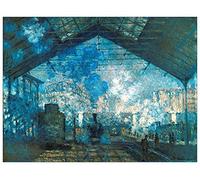 ArtPlaza Monet Claude The Station Saint-Lazare Pannello Decorativo, Legno, Multicolore, 80x60 cm