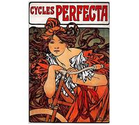 ArtPlaza Mucha Alphonse Cycles Perfecta Pannello Decorativo, Legno, Multicolore, 60x90 cm