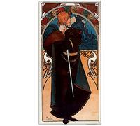 ArtPlaza Mucha Alphonse-Hamlet Pannello Decorativo, Legno MDF, Multicolore, 50 x 98 cm