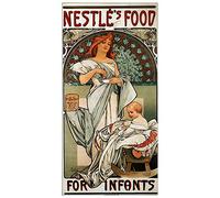 ArtPlaza Mucha Alphonse-Nestle Pannello Decorativo, Legno MDF, Multicolore, 70 x 140 cm