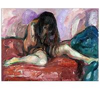 ArtPlaza Munch Edvard Weeping Nude Pannello Decorativo, Legno, Multicolore, 120x90 cm