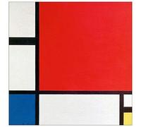 ArtPlaza Piet Mondrian-Composition II Pannello Decorativo, Legno MDF, Multicolore, 100x100 Cm